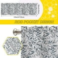 thumbnail image 2 of Valance Curtains for Windows,Blue Grey Leaves Semi Sheer Curtain Valance,Abstract Botanical Leaves Window Valance Curtains,Short Rod Pocket Window Treatment for Kitchen Living Room 54"x18", 2 of 6