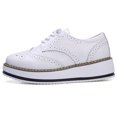 thumbnail image 4 of DADAWEN Women's Wing Tip Oxfords Platform Shoes Casual Flats 6.5 US, 4 of 6