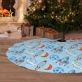 thumbnail image 6 of Lsque Cartoon Rocket With Space Print Christmas Tree Skirt, Tree Skirt with Ties or Velcro, Perfect for Holiday Decorations, Halloween, and New Year-30", 6 of 7