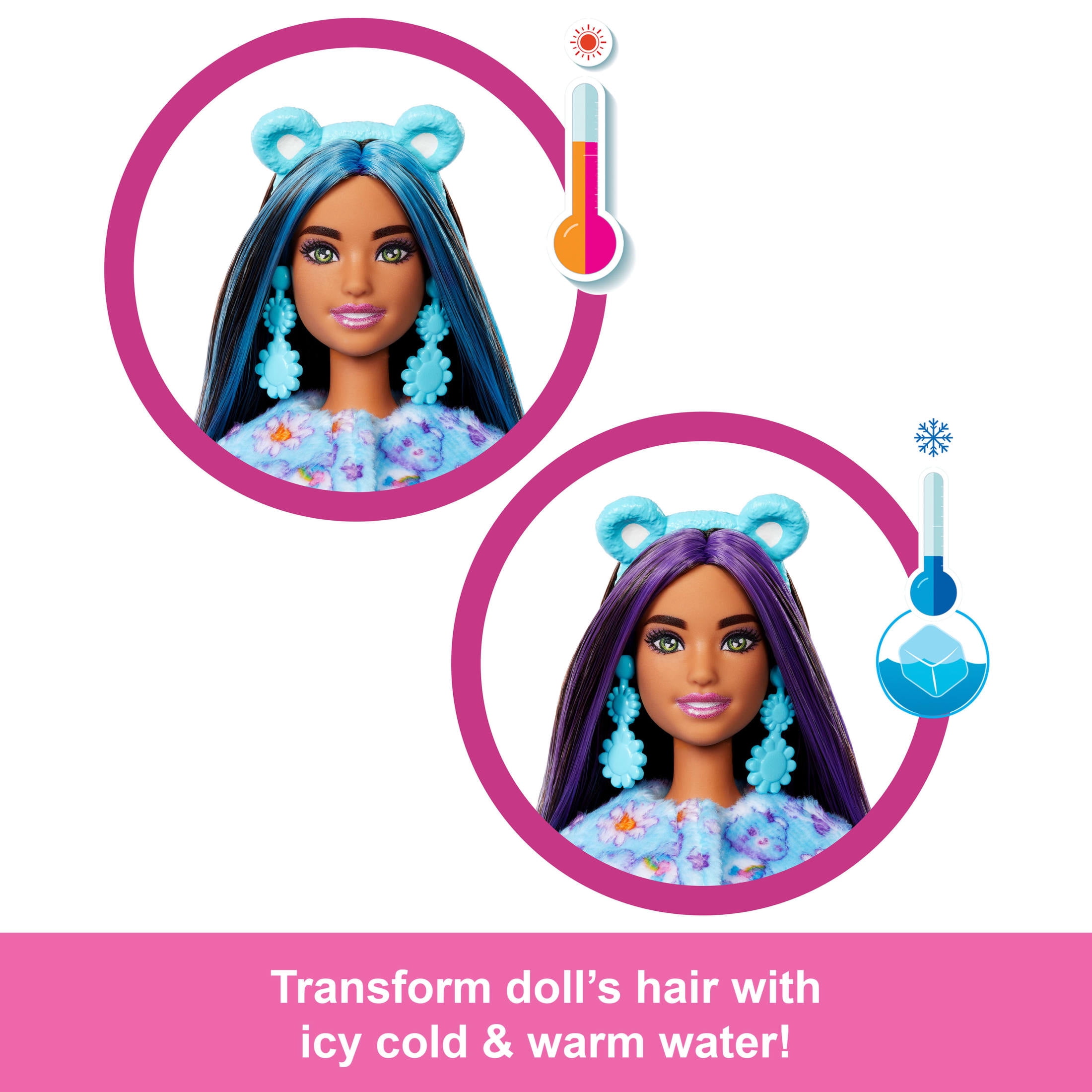 Barbie Cutie Reveal Care Bears Doll & Accessories, Series 2 Dream Bright Bear with 10 Surprises