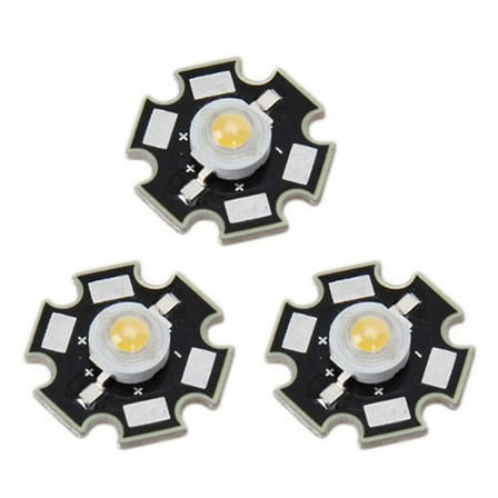 3X 3W High Power Star LED Light Lamp Bulb (White)