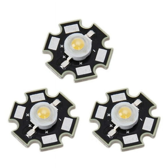 3X 3W High Power Star LED Light Lamp Bulb (White)