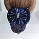thumbnail image 2 of 1 pasador de raso azul con lazo de strass para moño - Decoración francesa para mujeres y niñas, 2 of 5