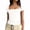 #3White, variant on ByworldtasicNo Boundaries Women's Square Neck Short Sleeve Y2k Tops Basic Slim Fit Going Out T Shirt
