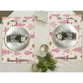 thumbnail image 5 of Christmas Placemats Set of 4, 12x18 Inch Pink Merry Christmas Trees Heat-Resistant Place Mats, Seasonal Winter Table Decors for Farmhouse Kitchen Dining Xmas Holiday Party, 5 of 6