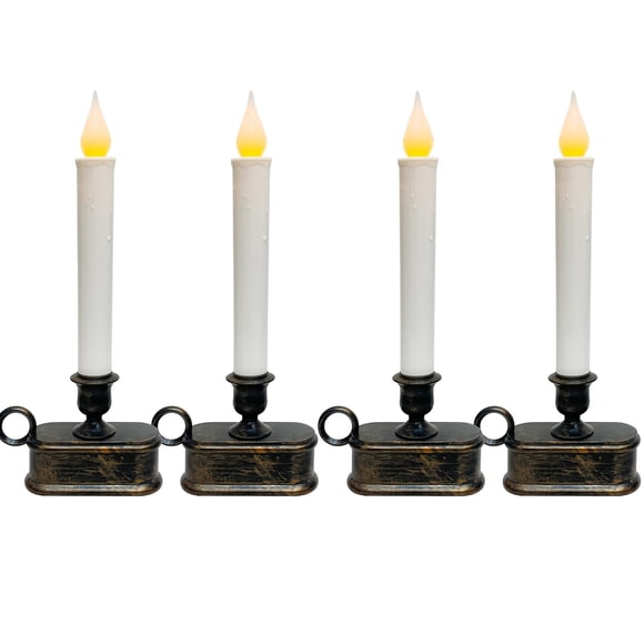 Paquete de 4 velas LED para ventana de Lamp Doratale con sensor del anochecer al amanecer
