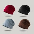 thumbnail image 4 of Unisex Beanie Winter Warm Comfy Cozy Skull Cap Chunky Baggy Hat,Men Women Slouch Hip-Hop Baggy Cap Winter Ski Baggy Hat,Gray, 4 of 8