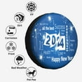 thumbnail image 6 of Kdxio Happy New Year 2024 for Tire Cover Wheel Protectors Tyre Covers Weatherproof Wheel Covers Universal Fit for Trailer Rv SUV Truck Camper Travel Trailers 16 inch, 6 of 8