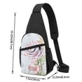thumbnail image 3 of Xecao's Vintage Rose Print Sling Bag: A Versatile Chest, Shoulder, and Crossbody Backpack for Casual Days Out, Perfect for Both Men and Women, 3 of 6
