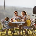 thumbnail image 6 of 4FT（24" x 48"） Folding Table, Indoor Outdoor Heavy Duty Table with Carrying Handle,Placstic Fold up Table for Picnic, Party, Camping，Office - White (4FT), 6 of 18
