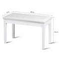 thumbnail image 7 of Topbuy PU Leather Piano Bench Solid Wood Padded Double Duet Keyboard Seat w/ Storage Box White, 7 of 7