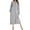 Grey, variant on Women's Zipper&nbsp;Front Robe Full Length Hooded Bathrobe Zip Up House Coat Zippered Duster Robe Solid Housecoat Sleepwear w/ Pockets Navy Blue Large