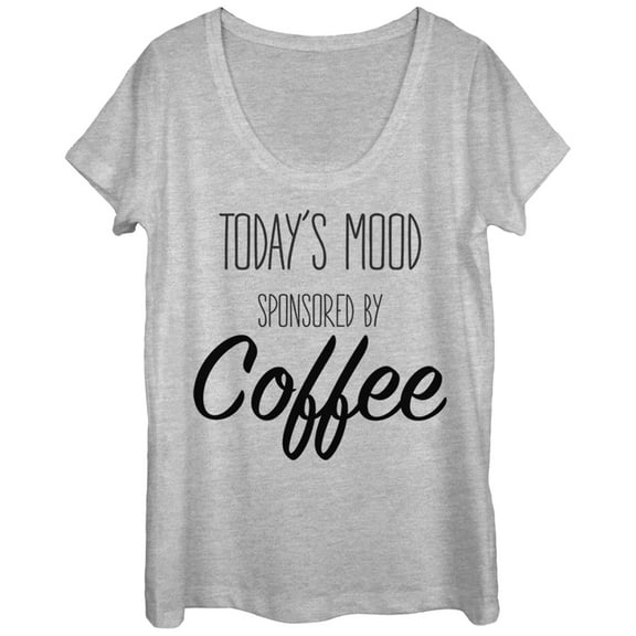 Women's CHIN UP Mood Sponsored by Coffee Scoop Neck Athletic Heather Medium