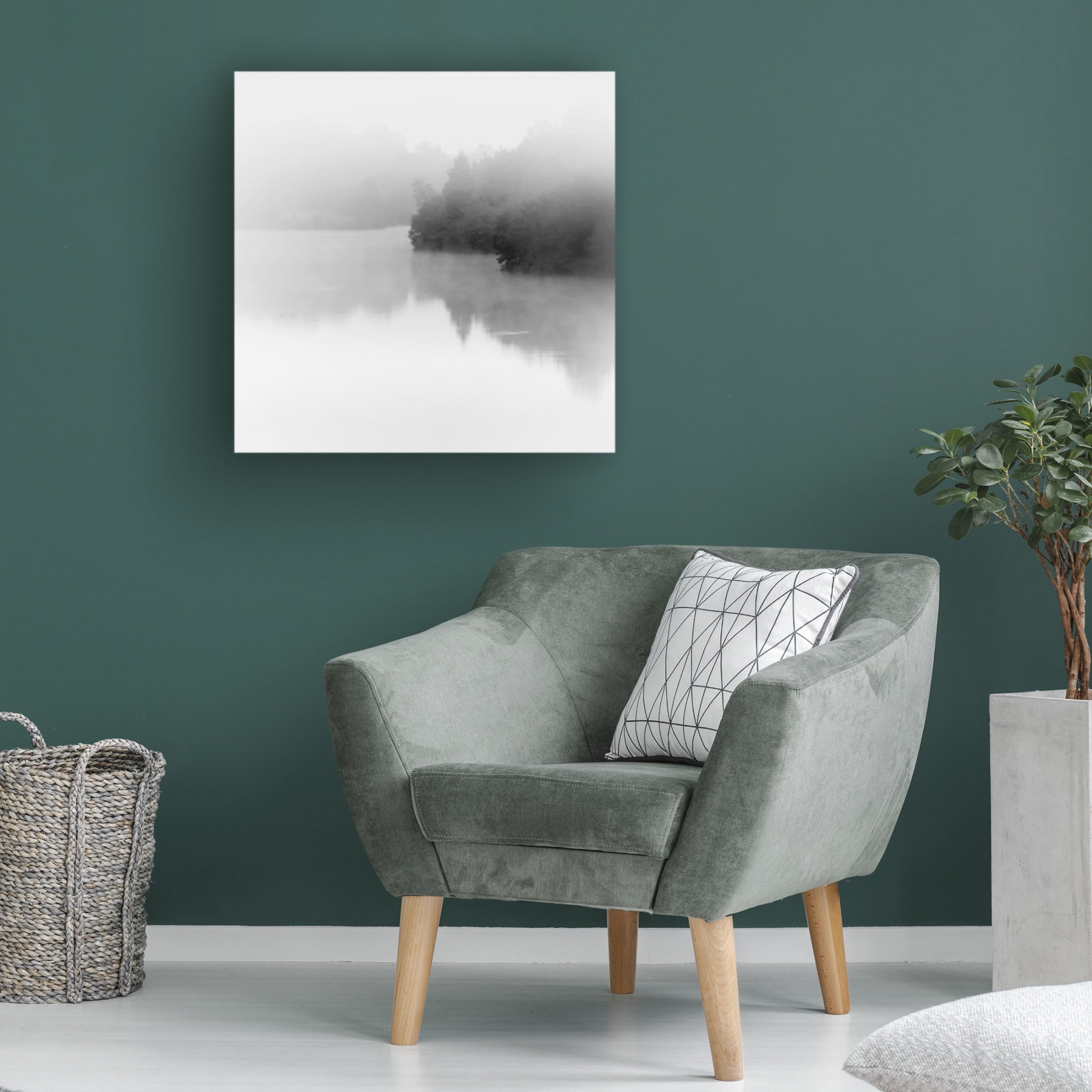 Canvas Wall Art - Nicholas Bell 'Tranquil Lake' Wall Art for Living Room, Bedroom, or Office Décor by Trademark Fine Art - 18 x 18 Inches