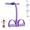 Purple, variant on Multifunctional Upper Belly Resistance Band, 8-Tube Pedal Exercise Tool for Full-Body Stretching