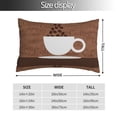 thumbnail image 2 of Fotbe Coffee Cafe Cup Funda de Almohada Decorativa Estilo Occidental, Lujo en Algodón, Fundas para Almohadas King, Cojín Estampado para Decoración del Hogar-14"x20", 2 of 6