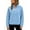 Sky Blue, variant on jjayotai Womens Fleece Sweatshirts Cropped Half Zip Fuzzy Warm Sherpa Pullover Varsity Jackets with Zipper Pockets