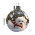 thumbnail image 6 of Christmas Dog Snow Ornaments,Collection Crystal Glass Ornament, Vivid 3D Animal Christmas Decoration, Clear Plastic Xmas Balls, Luxury Winter Tree Decor Sparkling Star Accents,Holiday Ornaments, 6 of 6