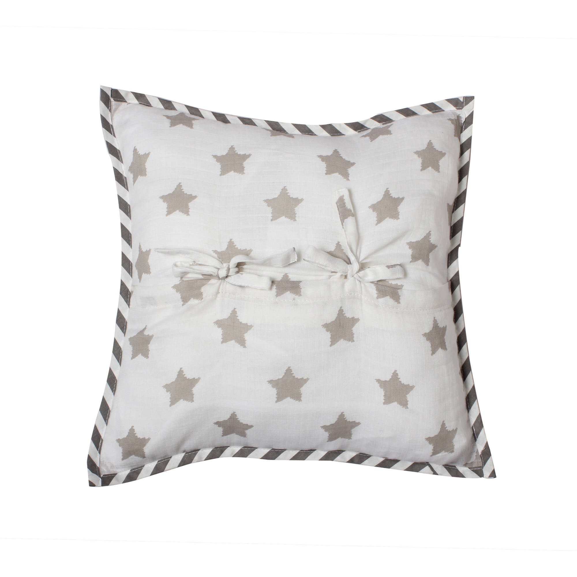 Bacati Football Brown/Grey Muslin Decor Pillow 12 x 16 inches