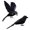 Black Crow 2pcs, variant on Black Feathered Crow Realistic Crows Handmade Artificial Birds for Halloween Prop Decor Spooky Party Home
