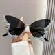 thumbnail image 1 of Gafas de sol sin marco con diamantes en forma de mariposa para moda femenina, personalidad exagerada, gafas de sol europeas y americanas, 1 of 5