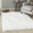 thumbnail image 1 of Faux Fur Rug Luxuriously Soft and Eco Friendly (4' X 6' Rectangle White), 1 of 4