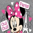 thumbnail image 3 of Disney - Mickey & Friends - Minnie Mouse Speaks French - Oui Oui, Paris, Bonjour - Toddler And Youth Girls Raglan Graphic T-Shirt, 3 of 4