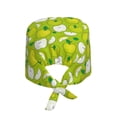 thumbnail image 2 of Cauagu Green Apple Pattern 1 Pcs Working Caps,Adjustable Working Hats Elastic Scrub Hats Nurse Scrub Cap Nurse Hats Elastic Tie Back Hats Unisex,One Size, 2 of 7