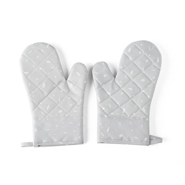 Kearding 1 par de guantes de lona para horno de microondas, protección portátil resistente al calor para colgar, guantes de cocina para Type2 NO2