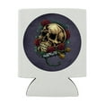 thumbnail image 2 of Roses Skull and Dagger Can Cooler - Drink Sleeve Hugger Collapsible Insulator - Beverage Insulated Holder, 2 of 4