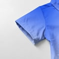 thumbnail image 6 of AUNVITO Boys & Girls Ombre Short Sleeve Shirt Casual Stylish Pocket Design School Uniform Top Trendy Gradient, 6 of 7