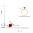 thumbnail image 4 of ANGARA Natural Prong-Set 1.4 ct Ruby Bypass Ring with Diamond Accents in 14K Yellow Gold for Women (Size-7mm) | July Birthstone, Birthday, Anniversary, Jewelry Gift for Women | Natural Ruby Ring, 4 of 8