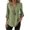 Green, variant on CIENVNSTG Women's 3/4 Length Sleeve Cotton Linen Shirts Tops Button Down V Neck Lightweight Blouse Great for Vacation Work School Business Casual Settings Everyday Wear Versatile Pick Green S