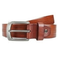 thumbnail image 3 of Gelante Mens Leather Belt - One Piece Top Grain Thick Heavy Duty 38017-Brown-S, 3 of 6