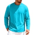 thumbnail image 3 of Men’s Athletic Long Sleeve Tops Moisture-Wicking Solid Color Crew Neck T-Shirts for Gym Running & Outdoor Activities, 3 of 6