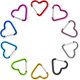 thumbnail image 1 of 10 mosquetones con forma de corazón para llavero, bonitos mosquetones de aluminio para escalada, hamacas, correas de perro, portabotellas y llaves., 1 of 7