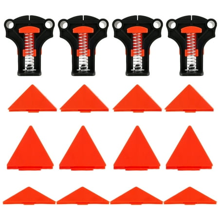 

4 Set Angle Clamp Adjustable Corner Clamp Tools with 60/90/120 Degree Replaceable Quick Clamping Right Angle Miter Clamp Multi-angle Woodworking Clamp for Woodworking Welding Drilling Photo Framing