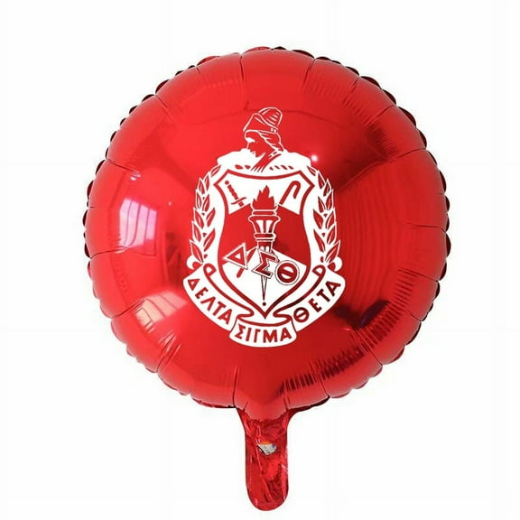 Ten (10) Delta Sigma Theta, 18-inch Round Mylar/Foil Party Balloons