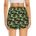 thumbnail image 4 of Goofa Camouflage Dinosaur Printed Women 2 in 1 Running Shorts,Quick Dry Athletic Workout Shorts,High Waisted Athletic Shorts with Liner Pockets-Small, 4 of 9