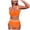 Orange, variant on Duqingm Swimsuits Tops And Bottoms Women Two Piece Bathing Suits Push Up Bikini Set Halter Swimsuit Vintage Swimwear Orange,S