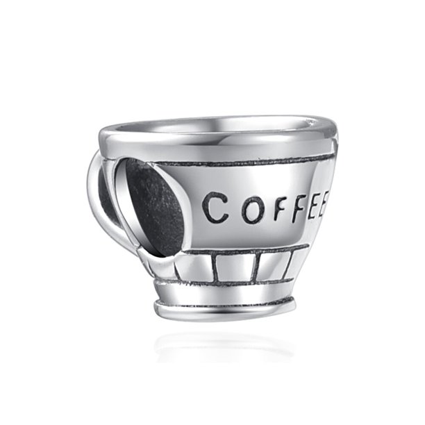 Plata de Ley 925, café, vino tinto, fabricante de copas de café, abalorio de champán, compatible con pulsera Pandora Original, joyería DIY para mujer Dengxun unisex