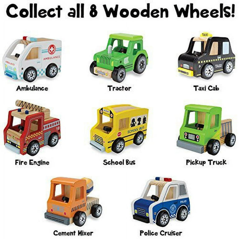Imagination Generation Wooden Wheels Chunky Toy Police Cruiser