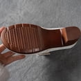 thumbnail image 3 of White Female Closed-Toe Heel Slides With Block Heel Soft Tone For Comfortable Everyday Use, 3 of 9