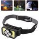 thumbnail image 1 of USB Rechargeable COB LED Headlamp with Motion Sensor, IPX4 Waterproof, Compatible with Outdoor Activities Like Fishing and Camping, 1 of 5