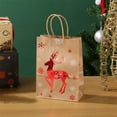 thumbnail image 6 of Christmas Kraft Paper Bags, Holiday Gift Bags with Handles, Christmas Snack Treat Bags for Party Supplies, Reusable Thick Kraft Paper Christmas Decoration Bags 8.3x5.9x3.1 Inches Khaki, 6 of 6