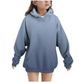 thumbnail image 2 of zbxnLI Toddler Girls Boys Hoodies Long Sleeve Kids Gradient Sweatshirt Pullover Hooded Tops with Pockets, 2 of 9