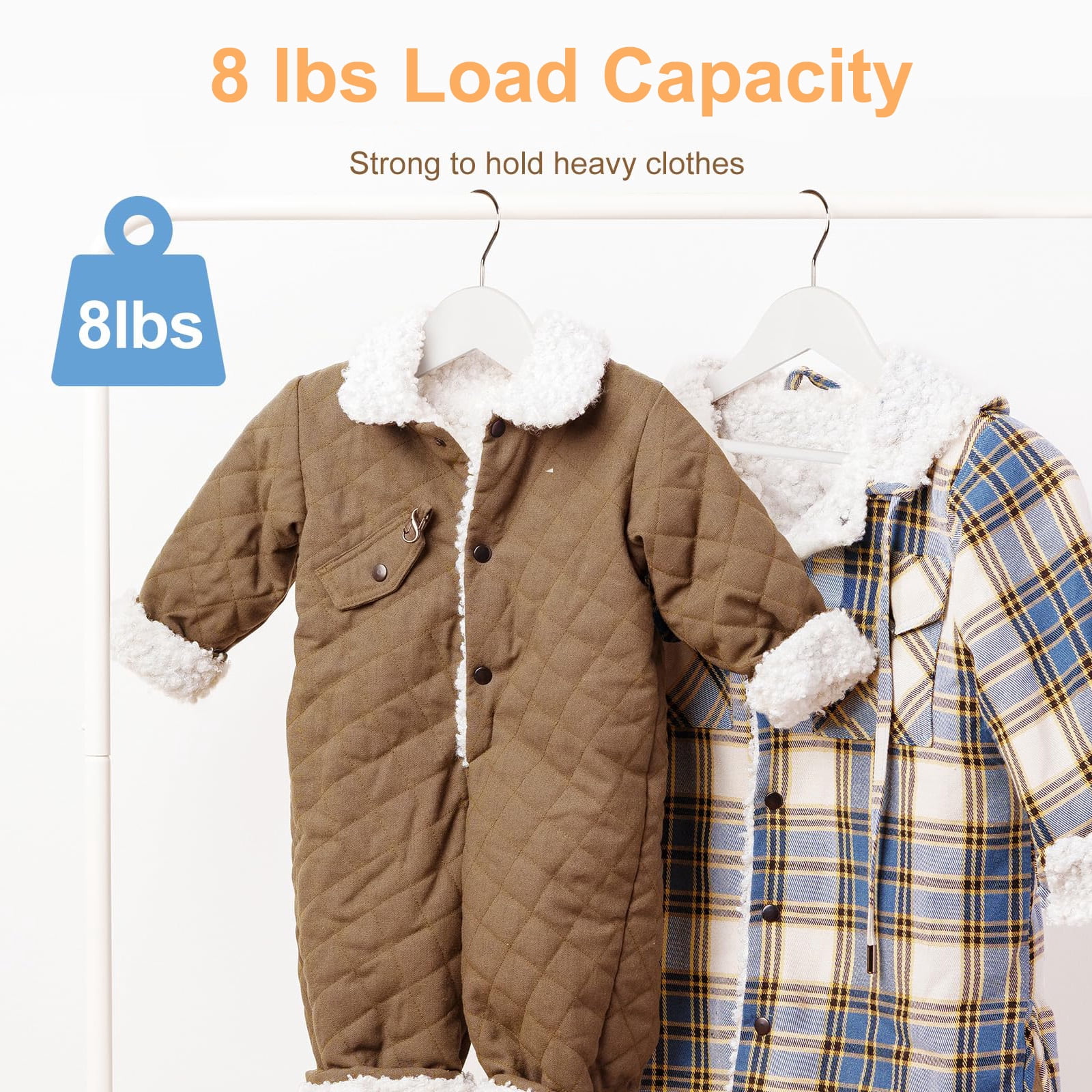 Cozymood Wooden Childrens Hangers Kids Hangers 20 Pack, Wood Baby Hangers Nursery Hangers, 360° Swivel Hook Non Slip Coat Hanger for Coats, White