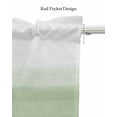 thumbnail image 5 of Sage Green White Ombre Kitchen Valances for Windows Farmhouse Linen Window Valance Curtain for Living Room Window Treatment Country Modern Stripes Lines Valance Rod Pocket Topper Drape, 42 x 12 Inch, 5 of 6