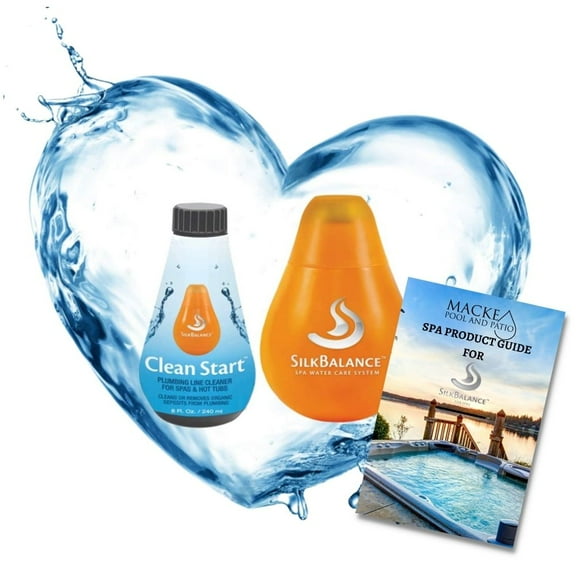 Silk Balance All in one, Clean start plumbing line cleaner for spa or hot tub, Silk Balance 38oz, Natural Treatment to Keep pH and Alkalinity Balanced for Hot Tubs, MPP Product Guide