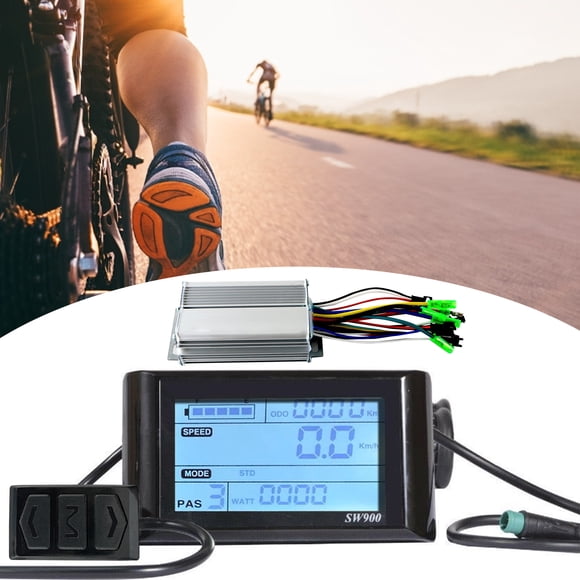 Kit de Panneau d'Affichage LCD pour Contrôleur Sans Balais de Vélo Électrique avec Capteur à Double Mode pour Bicyclette Électrique